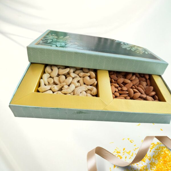 Premium Dry Fruits Gift Box – 400g Almonds & Cashews – Perfect for Diwali, Weddings & Special Occasions