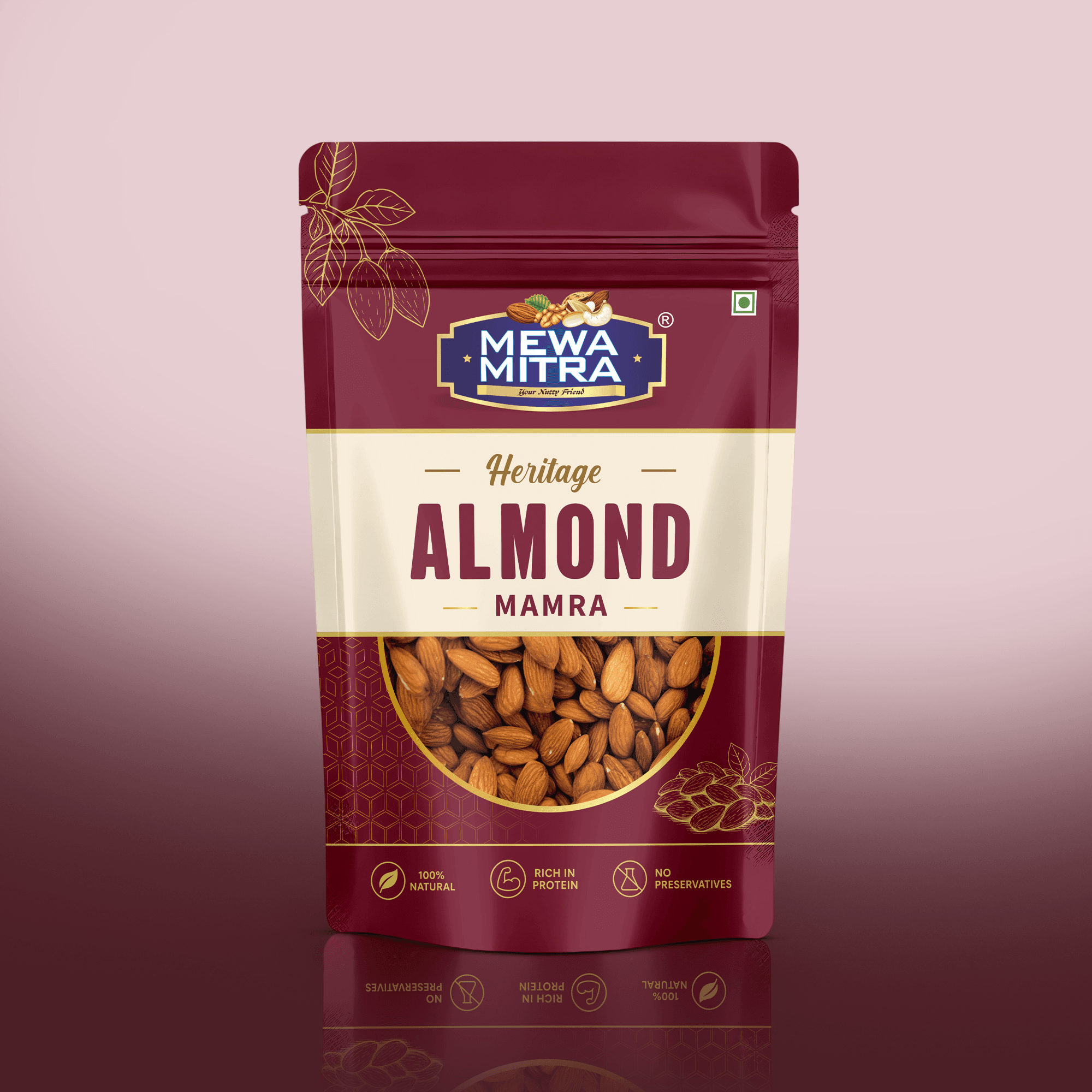Almond Mamra Front Mamra Almonds - Image 1