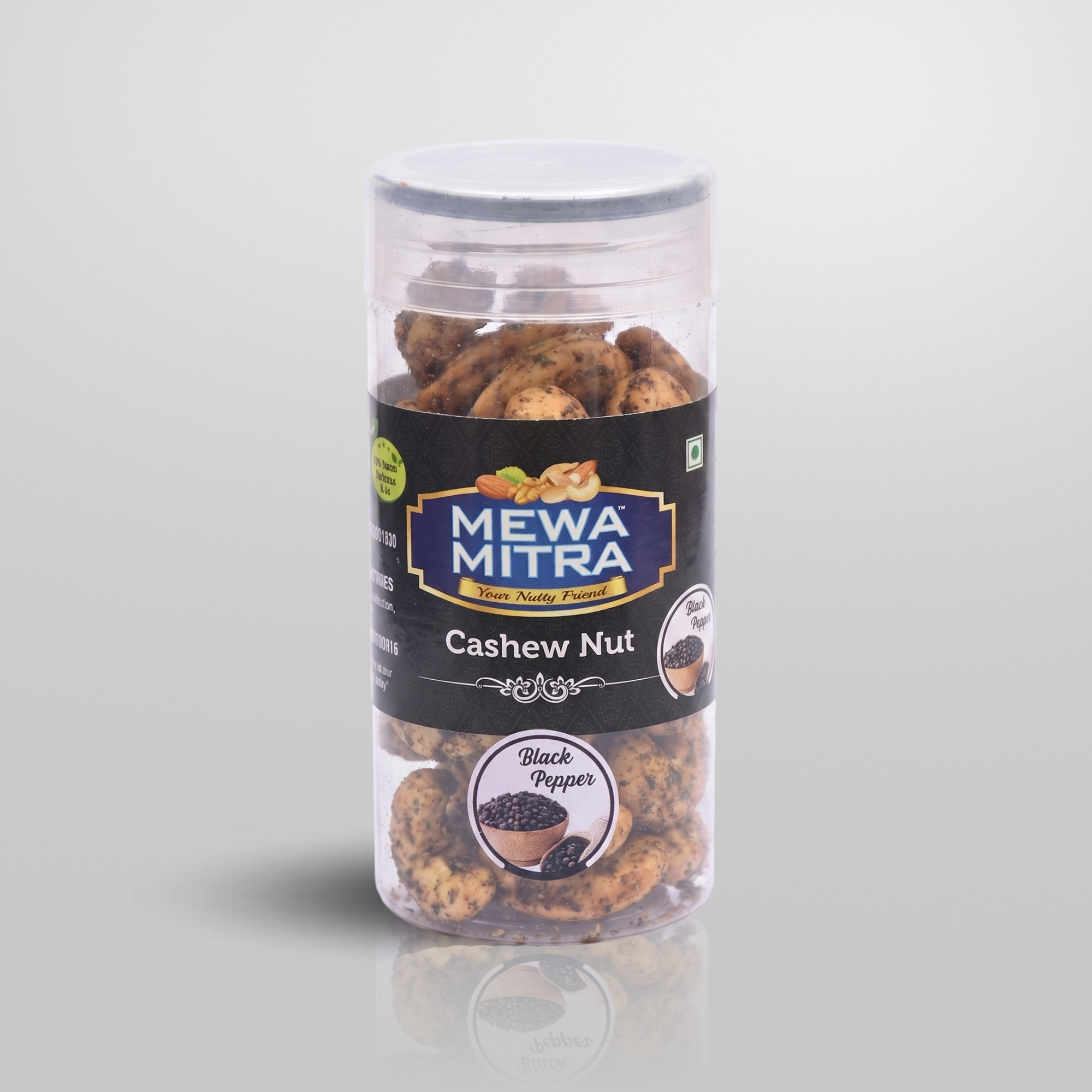 blackpaper cahsew Flavoured Cashew Black Pepper 100gm - Image 1