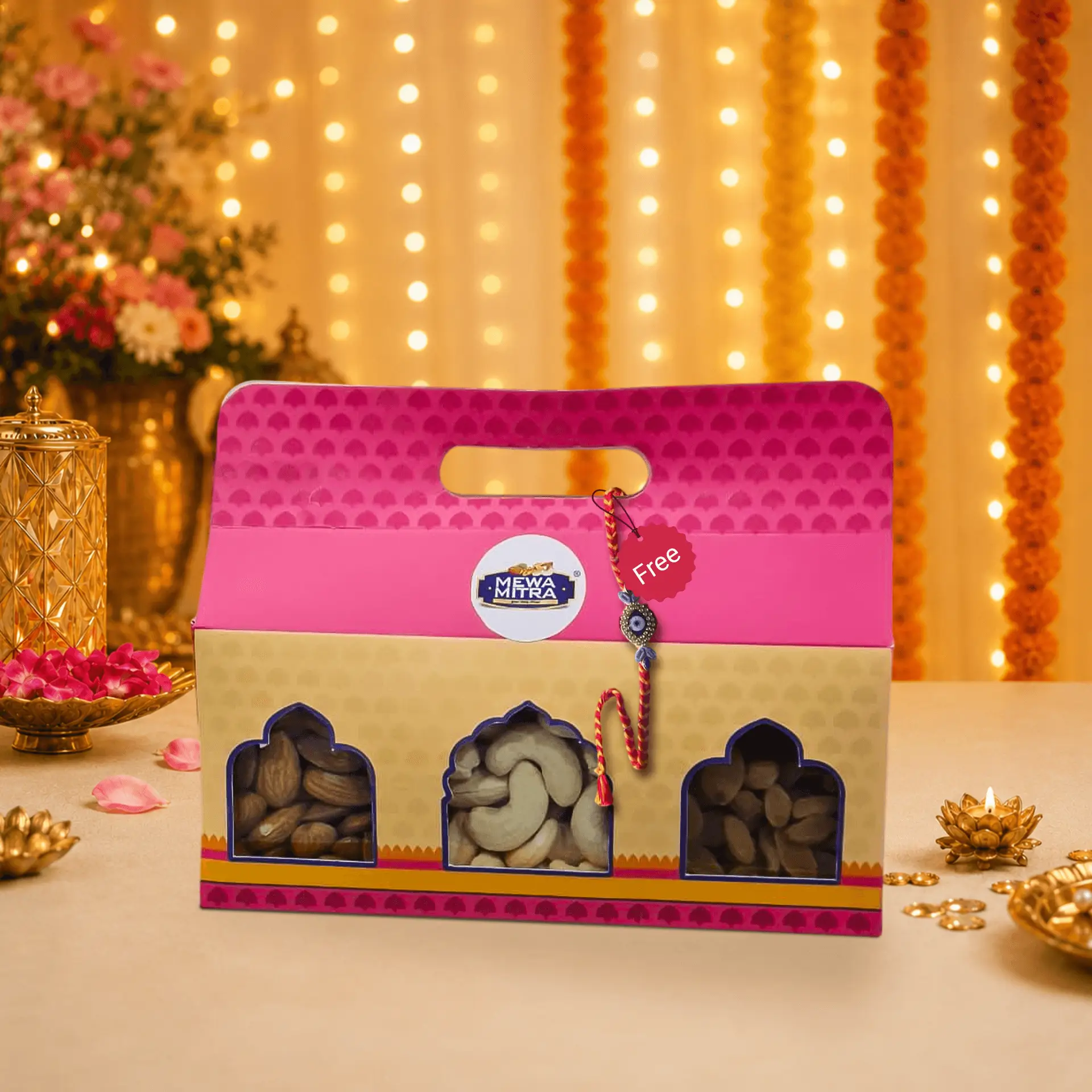 pink 3 jar hamper Festive Pink Trio - Image 1
