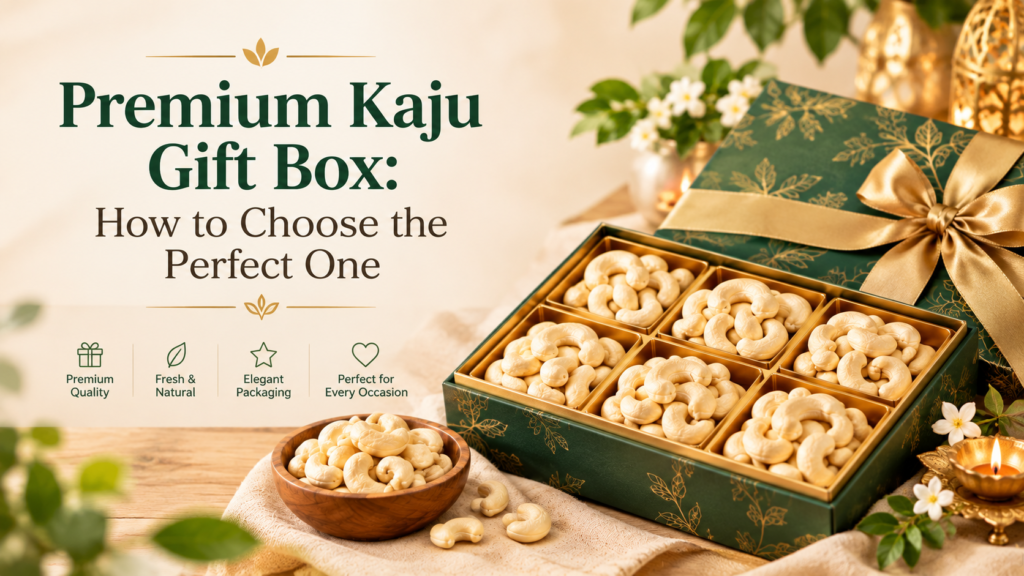 Premium kaju gift box with cashews for festive gifting
