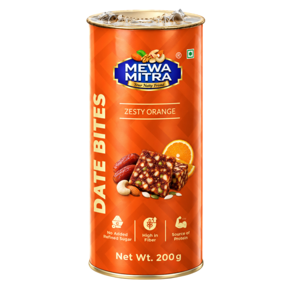 Mewa Mitra Zesty Orange Date Bites 200g | Date & Nut Snack